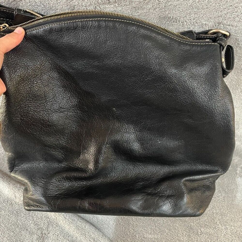 VTG Dooney & Bourke Womens Dillen Large Shoulder Hobo Bag Black Pebbled Leather - Picture 11 of 16